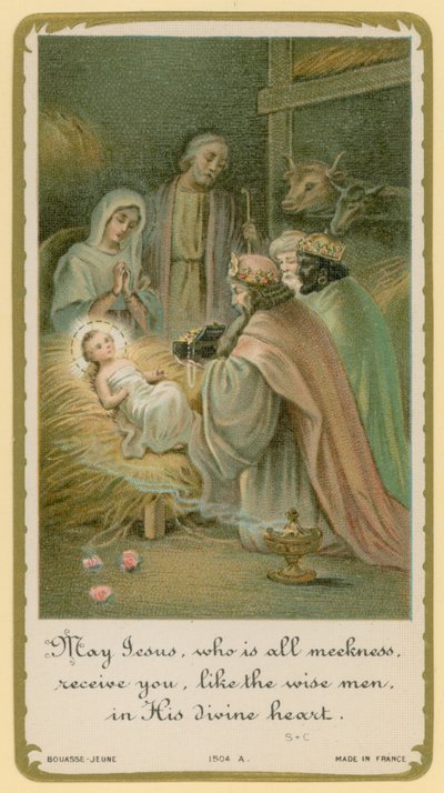 Maria Jesus, der ganz Sanftmut ist, empfange dich, wie die Weisen, in seinem göttlichen Herzen von French School