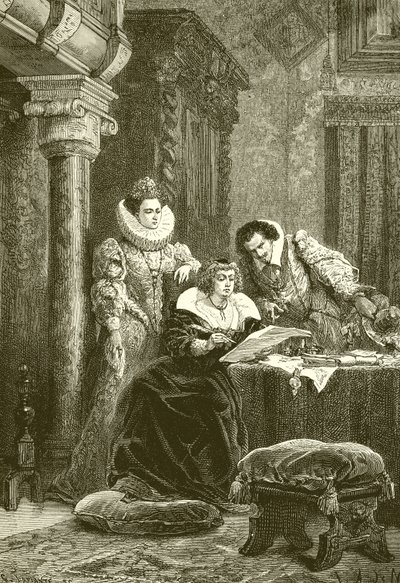 Maria de Medici, Concini und Leonara Galigai von French School