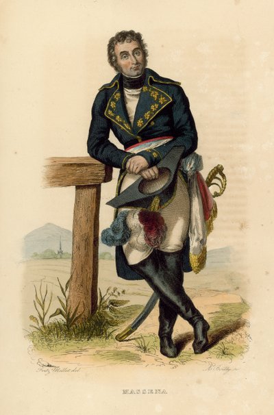Massena (kolorierte Gravur) von French School