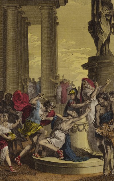 Mattathias tötet einen Juden, der Götzen opferte von French School