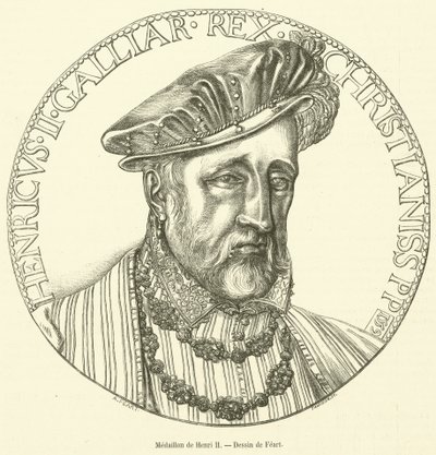Medaillon von Heinrich II. von French School