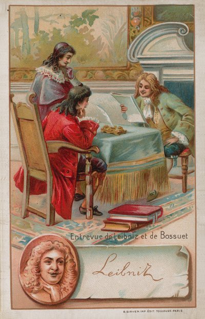 Treffen zwischen Leibniz und Bossuet von French School