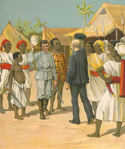Treffen zwischen Stanley und Livingstone von French School