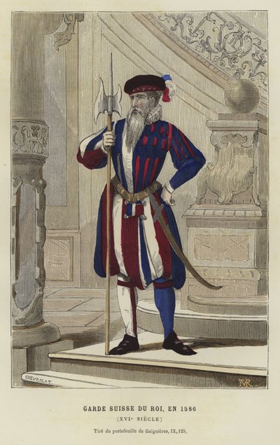 Mitglied der Schweizer Garde des Königs, Frankreich, 1596 von French School