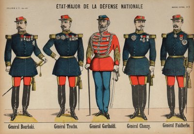 Mitglieder des Generalstabs der französischen Armee während des Deutsch-Französischen Krieges von French School