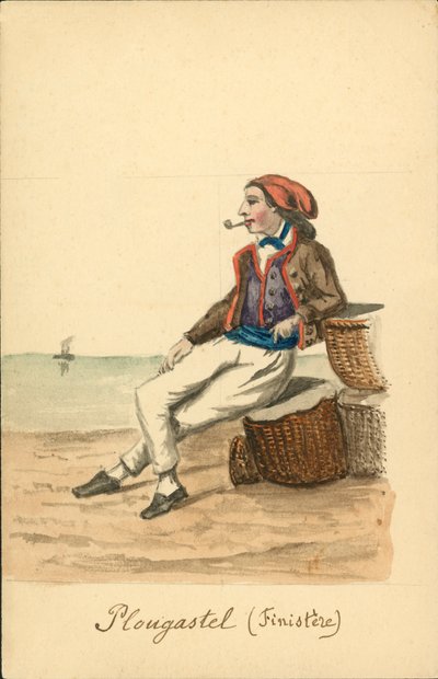 Männerkostüm von Plougastel, Finistère von French School