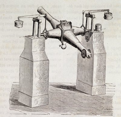 Meridian-Bezel des Pariser Observatoriums - in „Wunder der Wissenschaft“ von Figuier von French School