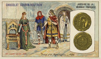 Merowingischer Goldtriens, 486 von French School