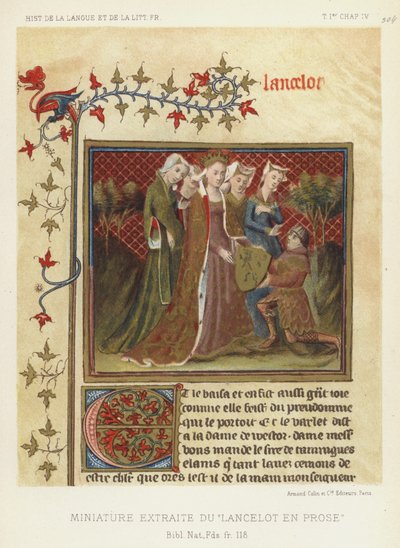 Miniature Extraite Du Lancelot En Prose von French School