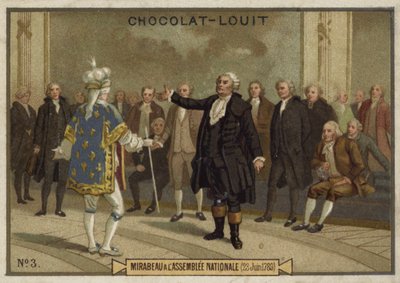 Mirabeau bei der Nationalversammlung, 23. Juni 1789 von French School