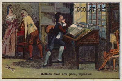 Molière, französischer Dramatiker, im Haus seines Vaters, eines Polsterers von French School