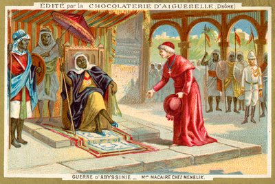 Monsignore Macaire besucht Kaiser Menelik II. von Äthiopien, Erster Italienisch-Äthiopischer Krieg von French School