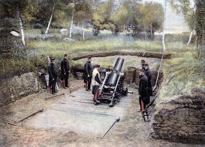 Mörserschule von 220 - in „Militäralbum“ - Fußartillerie von French School