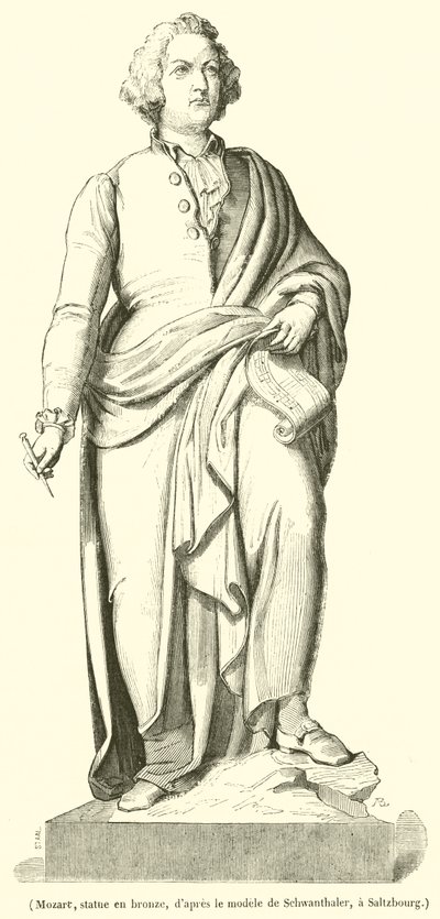 Mozart, Bronzestatue von French School