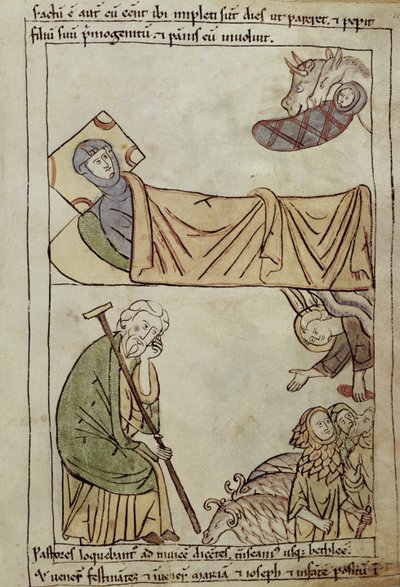 Die Geburt Christi, aus einer Bibel von French School