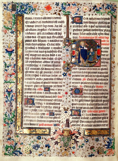 Ms 626 fol.174v St. Johannes der Täufer, aus dem Missale von Jean de Lannoy von French School