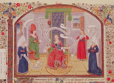 Ms 927 Fol.93v Die Theorie der intellektuellen Tugenden, aus Ethik, Politik und Ökonomie von Aristoteles (384-322 v. Chr.) von French School
