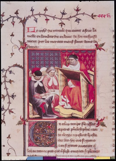 Ein Professor an der Universität von Paris, aus den Grandes Chroniques de France, ca. 1400 von French School