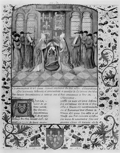 Ms Fr 83 fol.205 Krönung von Heinrich VI. (1421-71) von French School