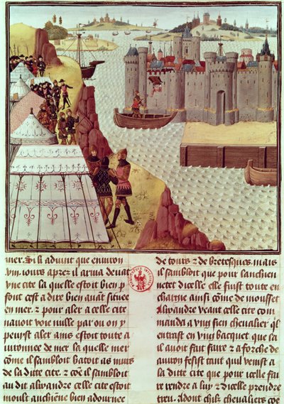 Ms Fr 9342 Seite aus der Histoire du Grand Alexandre von Jean Vauquelin, ca. 1465 von French School