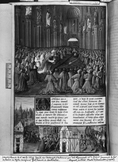 Ms.fr 5594 fol.67v Wie der Speer unseres Herrn in Antiochia gefunden wurde, Illustration aus Les Passages d