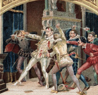 Mord an Herzog von Guise (Heinrich I. von Lothringen, bekannt als der Balafré) von French School