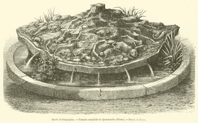 Monolithischer Brunnen von Quonncacha, Peru von French School