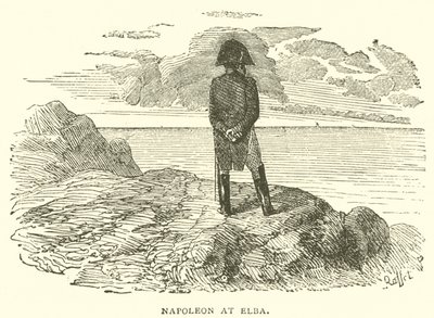 Napoleon auf Elba (Gravur) von French School