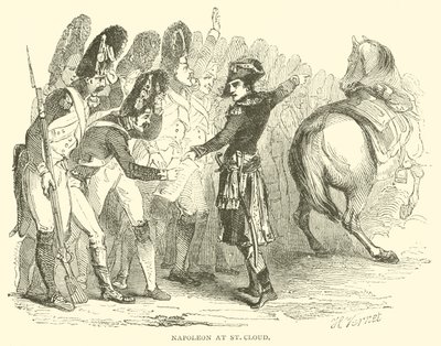 Napoleon in St. Cloud (Gravur) von French School