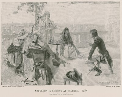 Napoleon in der Gesellschaft in Valence von French School