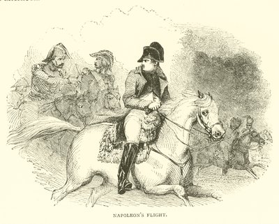 Napoleons Flucht (Gravur) von French School