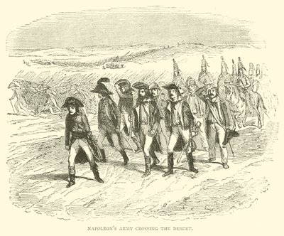 Napoleons Armee überquert die Wüste (Gravur) von French School