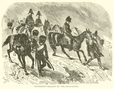 Napoleons Abstieg von Guadarama (Gravur) von French School