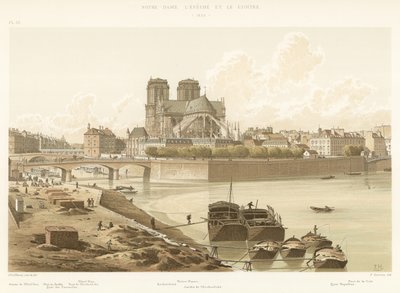 Notre-Dame, Bischofssitz und Kreuzgang, 1830 von French School