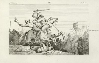 Odo, König von Westfranken, kämpft gegen die Wikinger von French School