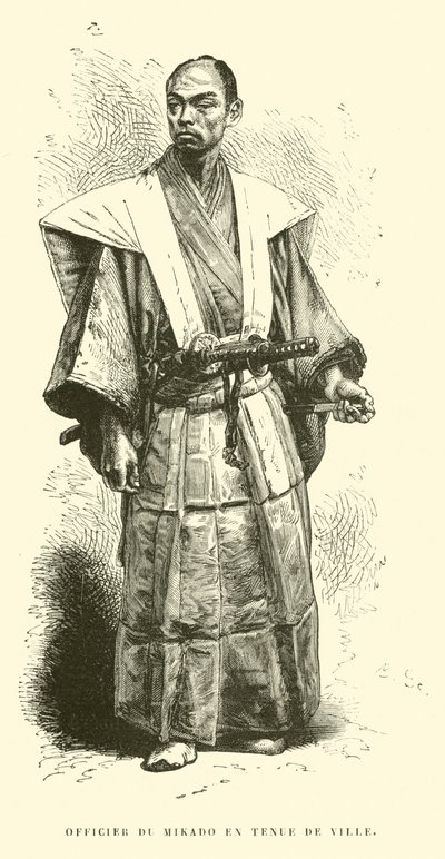 Offizier des Mikado in Zivilkleidung von French School
