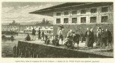 Ogawa-Bata, Docks und Reisspeicher des Taikoun von French School
