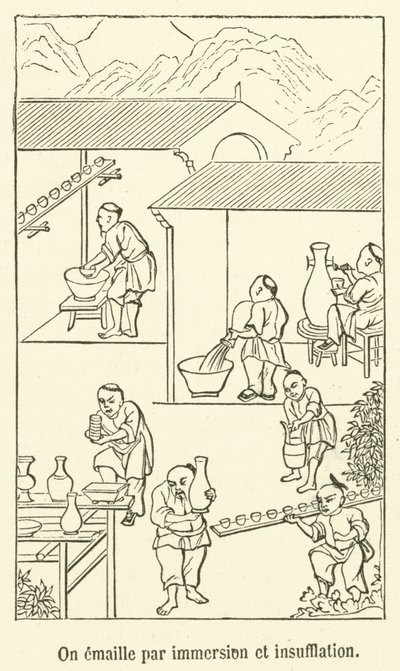 On emaille par immersion et insufflation von French School