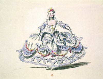 Opernkostüm, aus der Menus Plaisirs Sammlung, Faksimile von A. Guillaumot Fils von French School