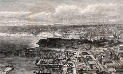 Oran - Algerien - Gravur in „La France illustree: geographie, histoire, administration statistique“ von V.A. Malt-Brown. 1884 von French School