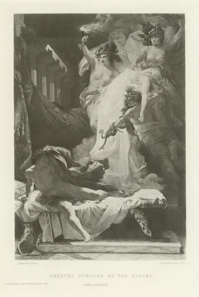 Orestes verfolgt von den Furien von French School