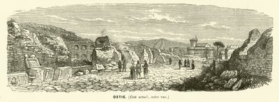 Ostia, Hafen des antiken Rom, Italien (Gravur) von French School