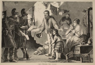 Unsere Freunde, der Feind, Illustration aus Cassells Geschichte des Krieges zwischen Frankreich und Deutschland, 1870-1871 von French School