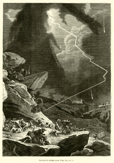Öffnung des sechsten Siegels (Gravur) von French School