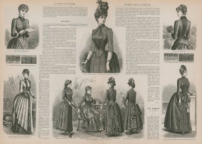 Seite aus La Mode Illustrée von French School