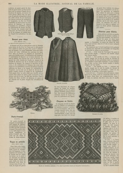 Seite aus La Mode Illustrée von French School