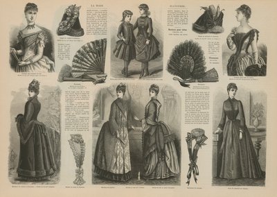 Seite aus La Mode Illustrée von French School