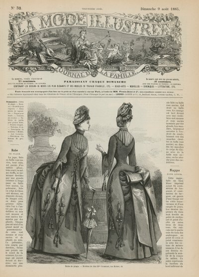 Seite aus La Mode Illustrée von French School