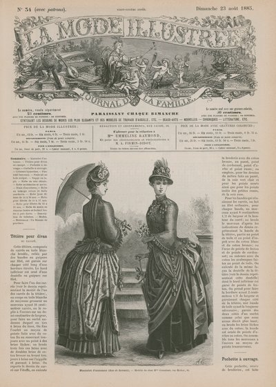 Seite aus La Mode Illustrée von French School