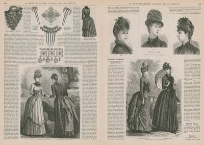 Seite aus La Mode Illustrée von French School